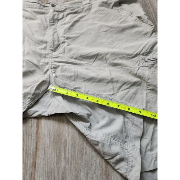 Columbia Mens Gray Flat Front Outdoor Cargo Shorts 42x10 Lightweight Pockets - Picture 5 of 7
